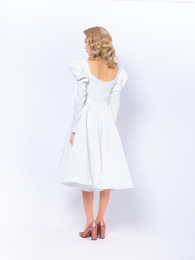 Just Love cocktail dress with sleeves, midi, crepe
