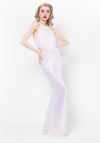 Just Diva mermaid sequin wedding dress with front slit
