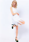 Irresistible civil wedding dress with tulle frills