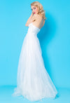 Iconic wedding dress with tulle, A-line, maxi 