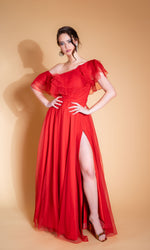 Elegant C’EST LA VIE red cocktail dress